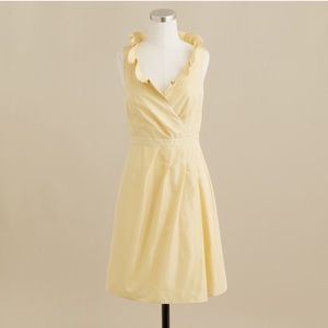 JCrew Blakey Dress in Silk Taffeta in Light Yellow